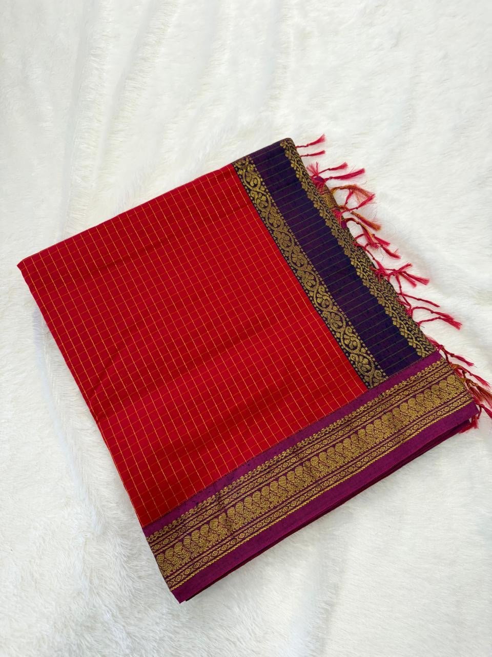 1398c6b4-5577-4a07-9398-1e935192e481 Checked Kalyani Cotton - Image 1