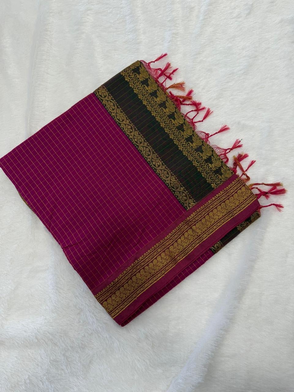 db07c613-49a8-44a4-b878-8e6fcbea5412 Checked Kalyani Cotton - Image 1